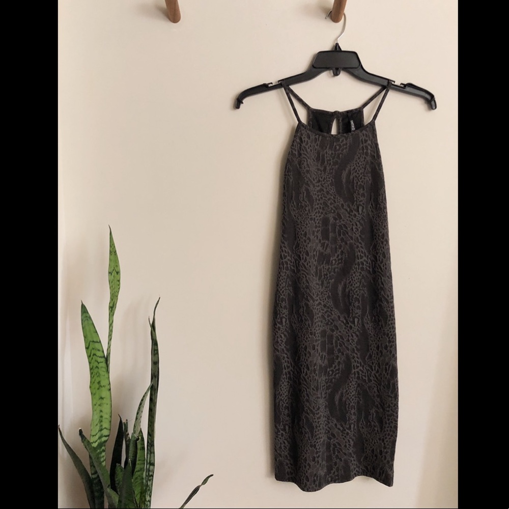 Black Animal Print Dress